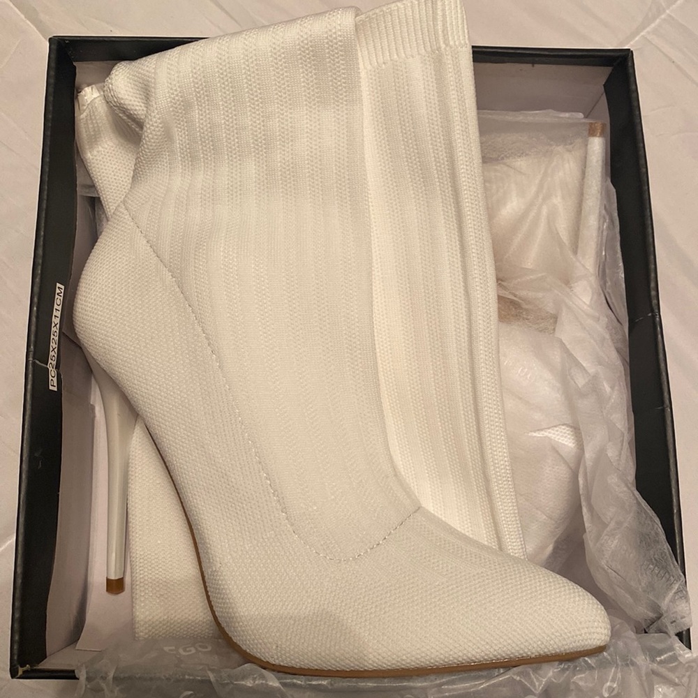 White Thigh High Boots